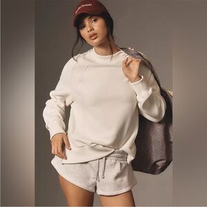 Varley Goulding Sweat Cowl Neck Sweatshirt in Ivory Sz XS